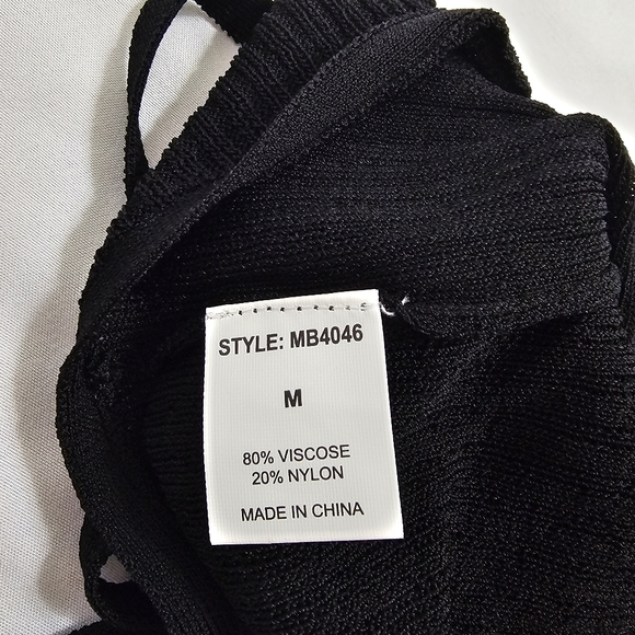 NWT Monday Swimwear Florence Top in Black - Size M - Picture 9 of 10